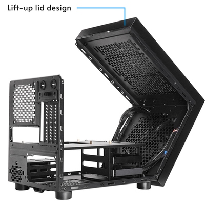 Корпус Chieftec THE CUBE CI-03B-OP, без БЖ, fan 20cm, mATX, Black