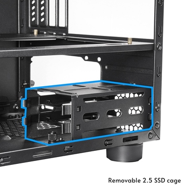 Корпус Chieftec THE CUBE CI-03B-OP, без БЖ, fan 20cm, mATX, Black
