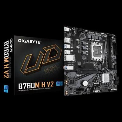Материнська плата GIGABYTE B760M H V2 s1700 B760 2xDDR4 M.2 HDMI DP mATX