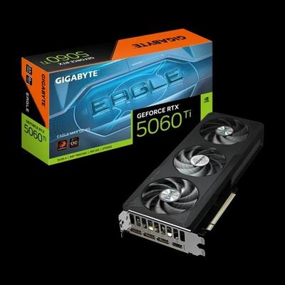 Видеокарты GIGABYTE GeForce RTX 5060 Ti 8GB GDDR7 EAGLE MAX OC