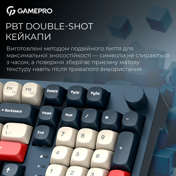 Клавиатура беспроводная GamePro Asgard Drakkar Keychron Super Red Switch Blue (MK305BL)