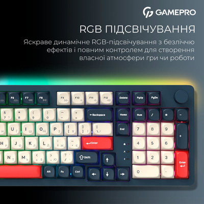 Клавиатура беспроводная GamePro Asgard Drakkar Keychron Super Red Switch Blue (MK305BL)