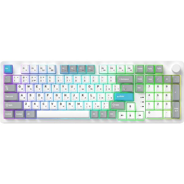 Клавиатура беспроводная GamePro Asgard Drakkar Keychron Super Red Switch White (MK305WH)