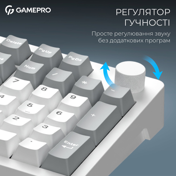 Клавиатура беспроводная GamePro Asgard Drakkar Keychron Super Red Switch White (MK305WH)