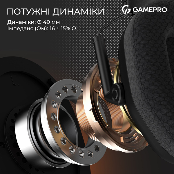 Наушники GamePro Genesis Mercury Black (HS120B)