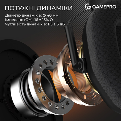 Гарнитура GamePro Genesis Mercury Pro Black (HSW120B)