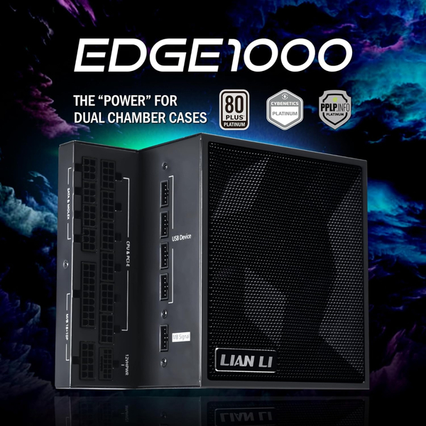 Блок питания Lian Li EDGE1000, 80 Plus Platinum, Black, EU Cord (G9P.EG1000.BE00.EU)