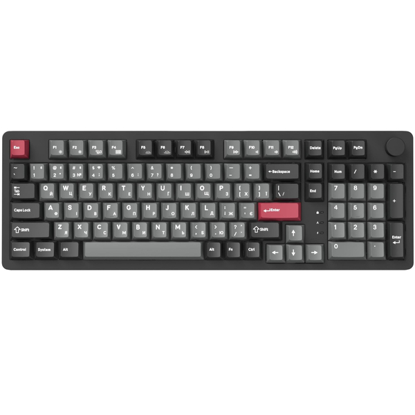 Клавиатура беспроводная GamePro Asgard Drakkar Keychron Super Red Switch Black (MK305BK)