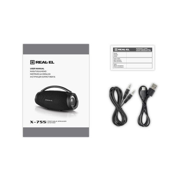 Портативная колонка REAL-EL X-755 Black