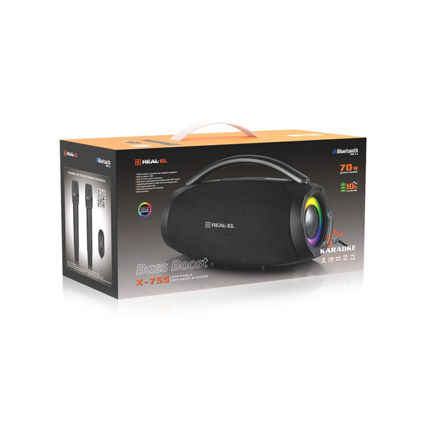 Портативная колонка REAL-EL X-755 Black