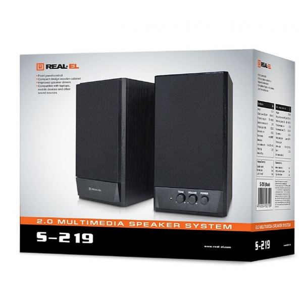 Компьютерные колонки REAL-EL S-219 Black