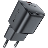 Зарядний пристрій USB-C 20W Gan A73 mini Fast Charger Black Acefast