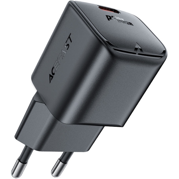 Зарядний пристрій USB-C 20W Gan A73 mini Fast Charger Black Acefast