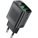 Зарядний пристрій 2xUSB 12W (USB-Ax2) A86 Black Acefast