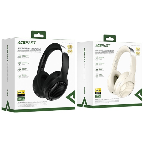 Навушники Acefast H5 ANC, Bluetooth, Black