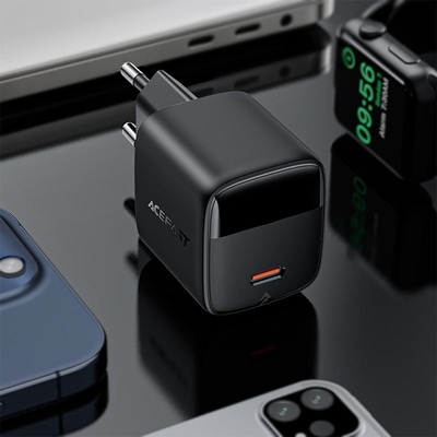 Зарядний пристрій 1xUSB-C 30W Gan A115 Fast Charger + USB-C cable black Acefast