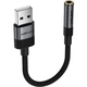 Перехідник USB-A --> 3.5 mm 15cm audio converter J13 Acefast black