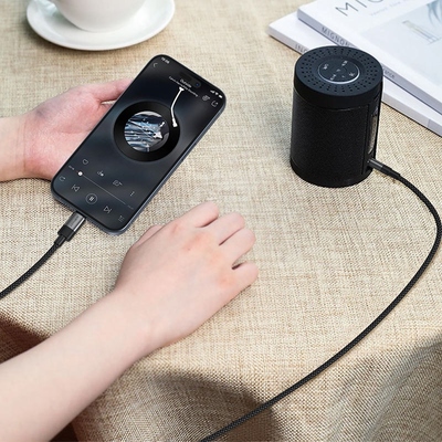 Перехідник USB-C --> 3.5 mm (F) 15cm audio converter J11 Acefast black