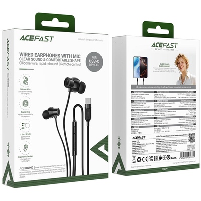 Гарнітура Acefast L10, USB-C, Black