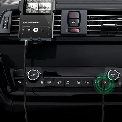 Кабель AUX Audio TRS M/M 1,0 м J10 Black Acefast