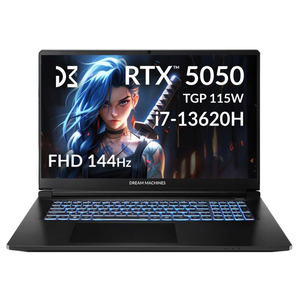 Ноутбук Dream Machines RG5050-17 17.3FHD IPS, Intel i7-13620H, 32GB, F2TB, NVD5050-8, DOS, чорний