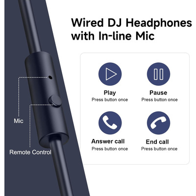 Гарнітура OneOdio Pro 10, 3,5мм/6,35мм, Deep Blue