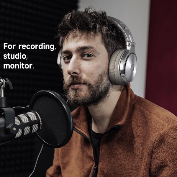 Наушники OneOdio Pro 10, 3,5мм/6,35мм, Silver