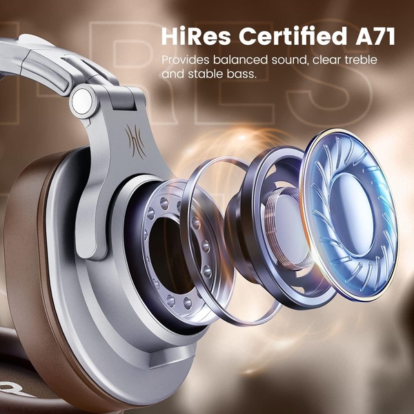 Наушники OneOdio A71, 3,5 мм/6,35 мм, Silver Brown