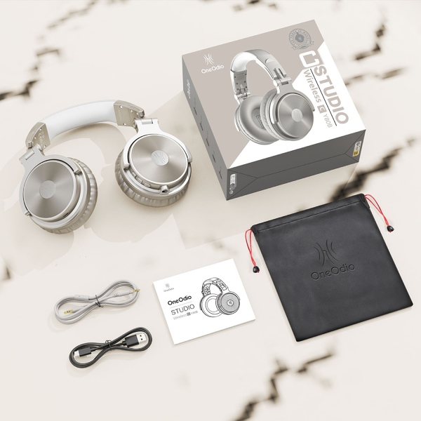 Навушники OneOdio Studio Pro C, Bluetooth+3,5мм, Silver