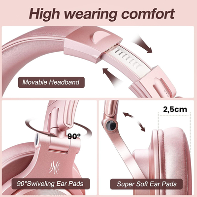 Гарнітура OneOdio Fusion A70, Bluetooth+3,5мм/6,35мм, Rose Gold