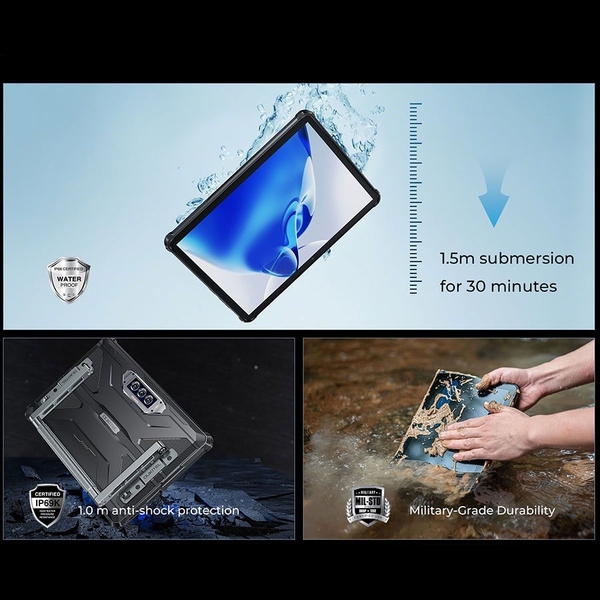 Планшет Oukitel RT7 5G 10.1" FHD+ /12GB/512GB/ Dimensity720 /32000mAh/ 48+32Мп /IP69K/NFC/LTE Black