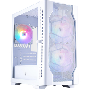 Корпус 1stPlayer D4-M-WH-2F1P-W-1F1-W White