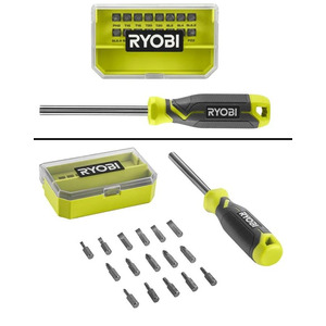 Викрутка Ryobi RHSDM1701, битотримач 1/4", 100мм, 16 біт, SL,PH,PZ,Torx, кейс