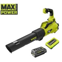 Повітродув садовий акумуляторний Ryobi Max Power RY36BLXA-140P 36В акб 1х4А·год ЗП 176км/год 3.5кг