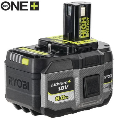 Акумулятор Ryobi ONE+ RB1880T High Energy Lithium+ 18В 8А·год 1.3кг