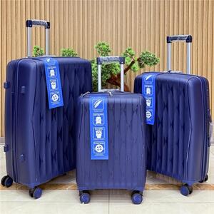 Набір валіз 2E, M7979, поліпропілен, (L+M+S), блискавка anti theft, 4 колеса, кодовий замок, темно-синій