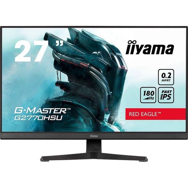 Монитор Iiyama 27" G-Master G2770HSU-B6 IPS Black 180Hz; 1920x1080, 0.2 мс, 300 кд/м2, HDMI, DisplayPort, 4хUSB3.2, динамики 2x2 Вт