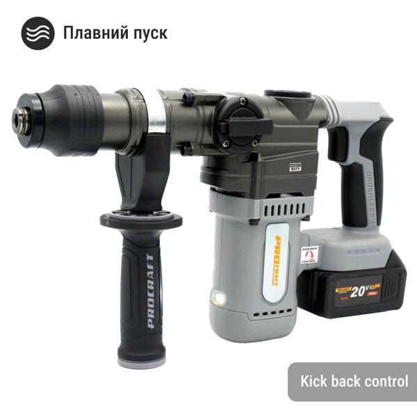 Акумуляторний перфоратор Procraft industrial HD20A (c 1 акб та зп)