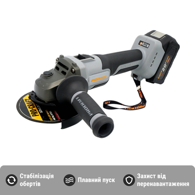 Акумуляторна болгарка Procraft industrial AG125A Сумка (1 акб та зп)