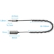 Автомобільний аудіоприймач AUX TRS 3.5мм USB Bluetooth 5.4 Coiled Cable 1.5M Gray Zinc Alloy