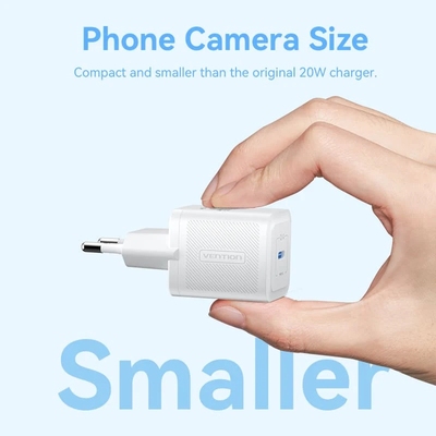 Зарядний пристрій 20W PD 1xUSB-C білий Vention