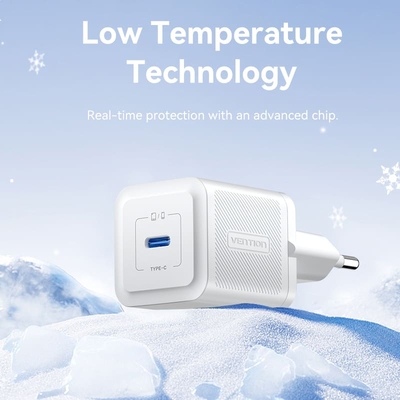 Зарядний пристрій 20W PD 1xUSB-C білий Vention