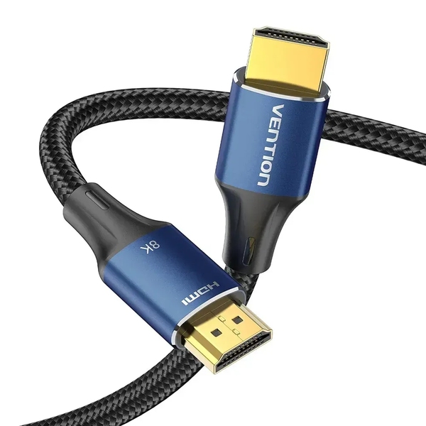 Кабель HDMI M - M, 1.5 м, V2.1, 8K 60Гц обплетення, Blue Aluminum Alloy Type Vention
