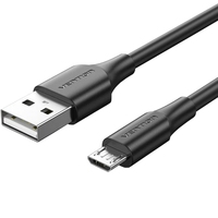 Кабель USB 2.0 AM-micro BM 1.0м Black Vention