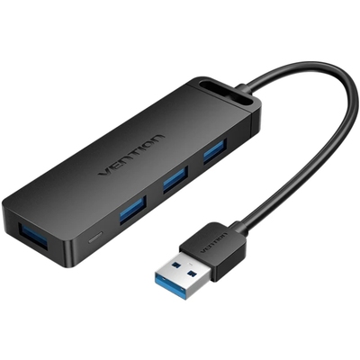 Хаб USB 3.0--> 4xUSB-A 3.0, 5Gbps,  Black Vention