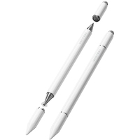 Стилус - ручка для ємнісних екранів 3-в-1 Magnetic Stylus Pen White Aluminum Alloy Type Vention