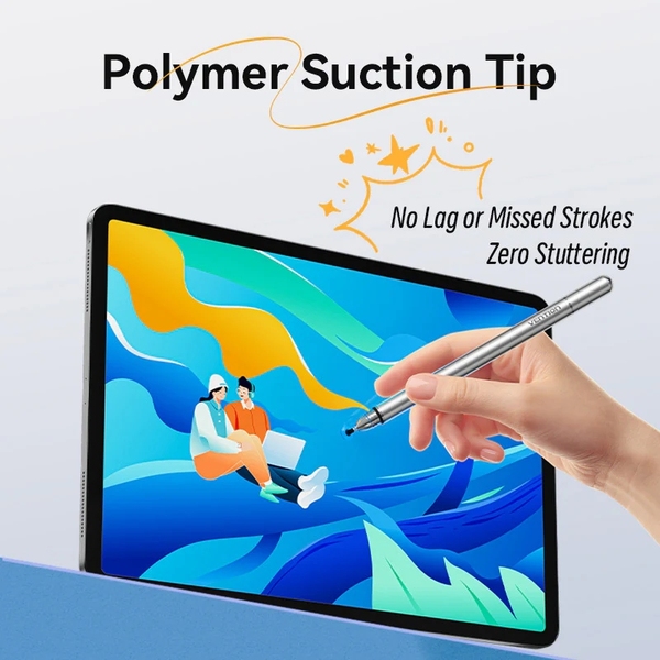 Стилус - ручка для ємнісних екранів 2-в-1 Stylus Pen Gray Aluminum Alloy Type Vention