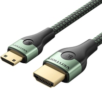 Кабель HDMI M - Mini M 2.0 м, V2.1 8K 60Гц Aluminum Alloy Type, Green Vention