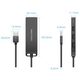 Хаб USB 2.0 -> 4xUSB 2.0, 0.15м, Black Vention