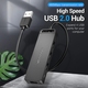 Хаб USB 2.0 -> 4xUSB 2.0, 0.15м, Black Vention
